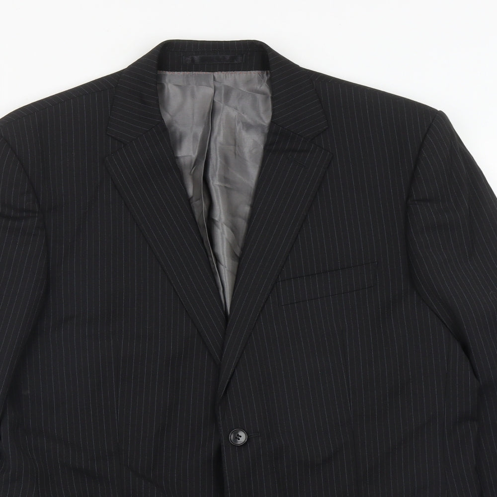 Mens UK Size 40 City Survival Regular Black Suit Jacket