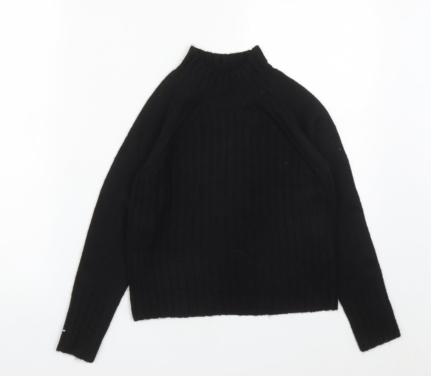 Primark Girls Black High Neck  Acrylic Pullover Jumper Size 9-10 Years