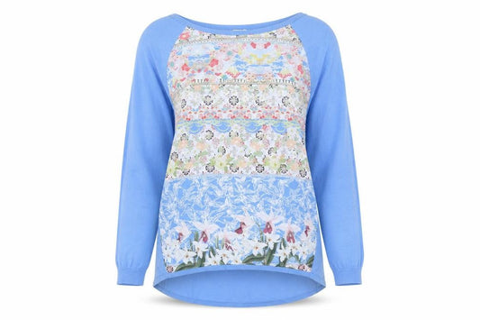 Womens UK Size M Yumi Blue Pullover Jumper