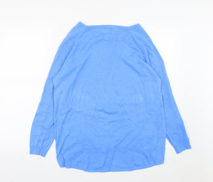 Womens UK Size M Yumi Blue Pullover Jumper
