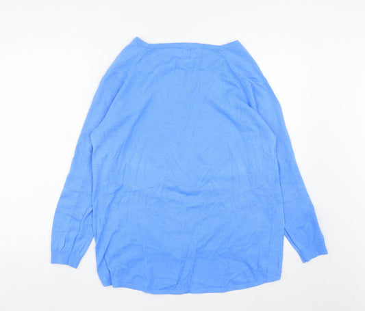 Womens UK Size M Yumi Blue Pullover Jumper