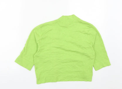 Jessica Howard Womens Green V-Neck  Viscose Pullover Jumper Size 16