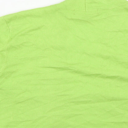Jessica Howard Womens Green V-Neck  Viscose Pullover Jumper Size 16