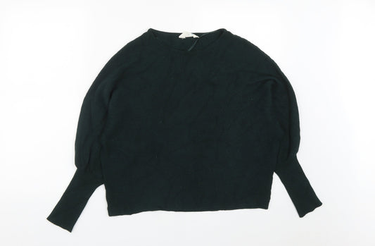 Primark Womens Green Round Neck  Acrylic Pullover Jumper Size M