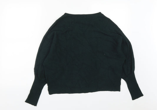 Primark Womens Green Round Neck  Acrylic Pullover Jumper Size M