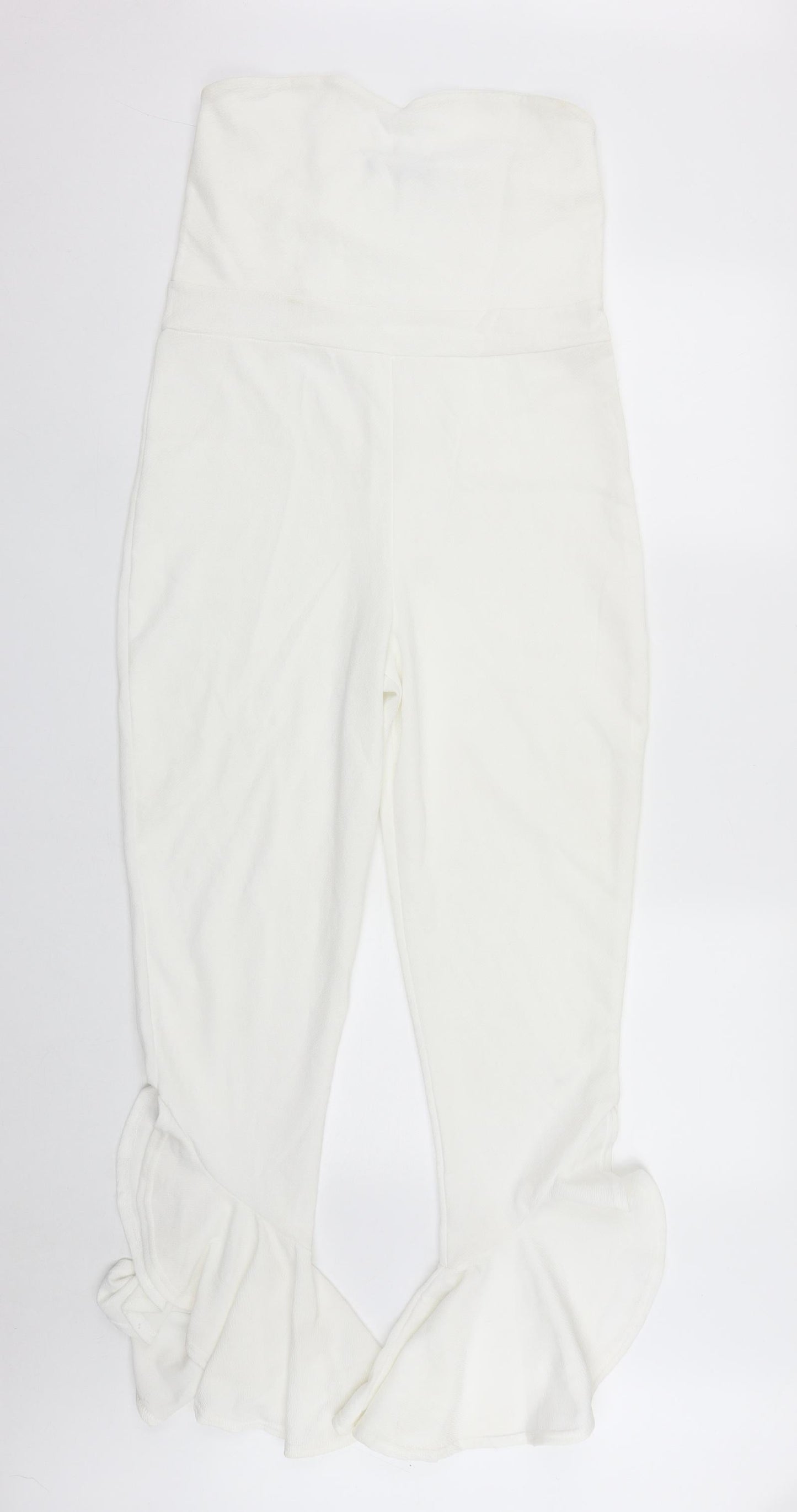 Womens UK Size 20 Preworn One-Piece White Playsuit