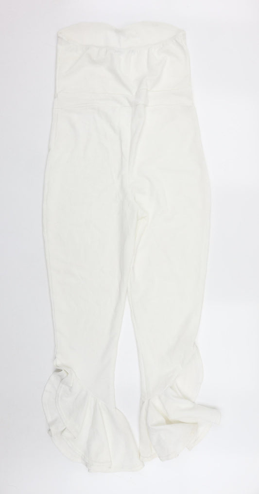 Womens UK Size 20 Preworn One-Piece White Playsuit