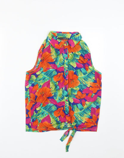 Womens UK Size 12 Atmosphere Multicoloured Basic Button-Up