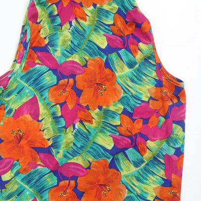 Womens UK Size 12 Atmosphere Multicoloured Basic Button-Up