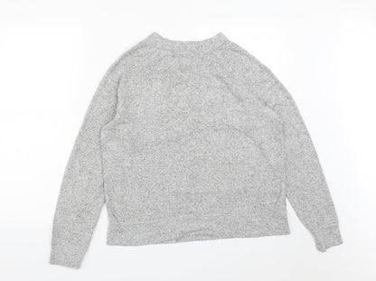 F&F Womens Grey Round Neck  Viscose Pullover Jumper Size 14