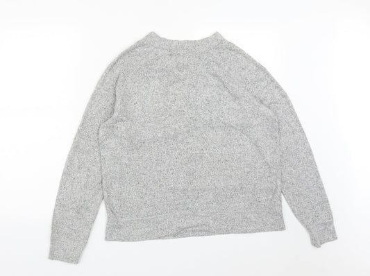 F&F Womens Grey Round Neck  Viscose Pullover Jumper Size 14