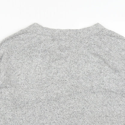 F&F Womens Grey Round Neck  Viscose Pullover Jumper Size 14