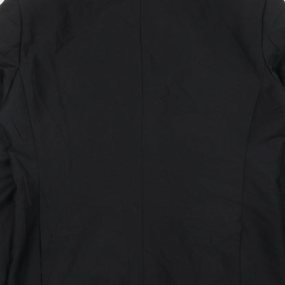 VOEUT Mens Black  Polyester Jacket Suit Jacket Size 40
