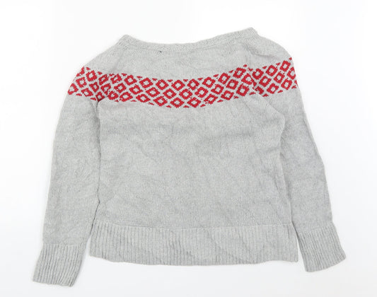 Womens UK Size S Preworn Grey Pullover Jumper