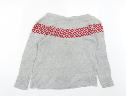 Womens UK Size S Preworn Grey Pullover Jumper