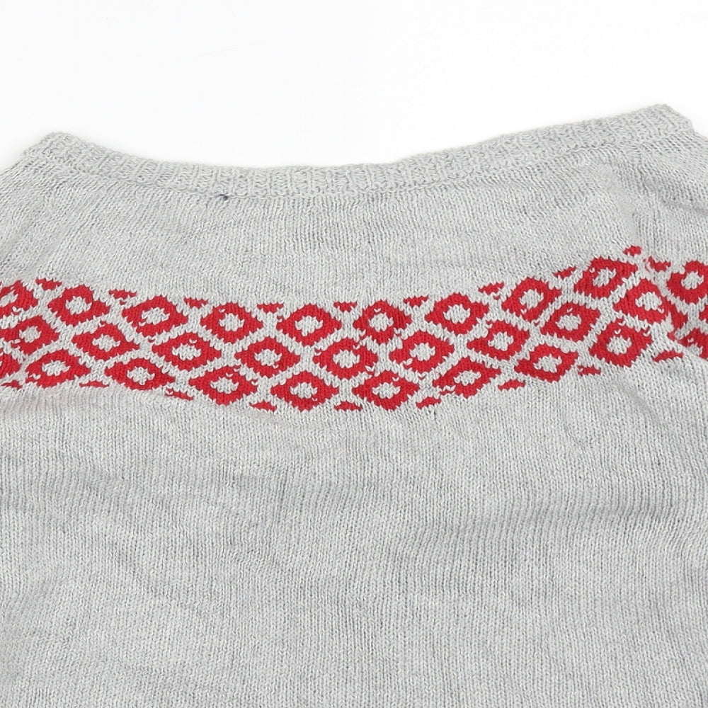Womens UK Size S Preworn Grey Pullover Jumper