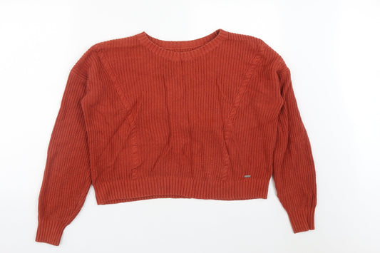 Womens UK Size S Hollister Brown Pullover Jumper