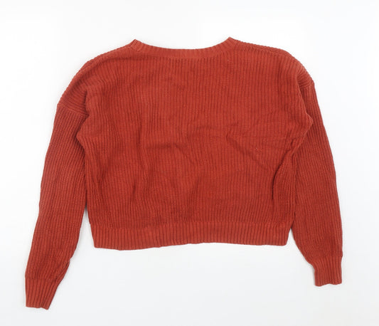 Womens UK Size S Hollister Brown Pullover Jumper