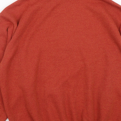 Premier Man Mens Orange  Polyester Pullover Sweatshirt Size S