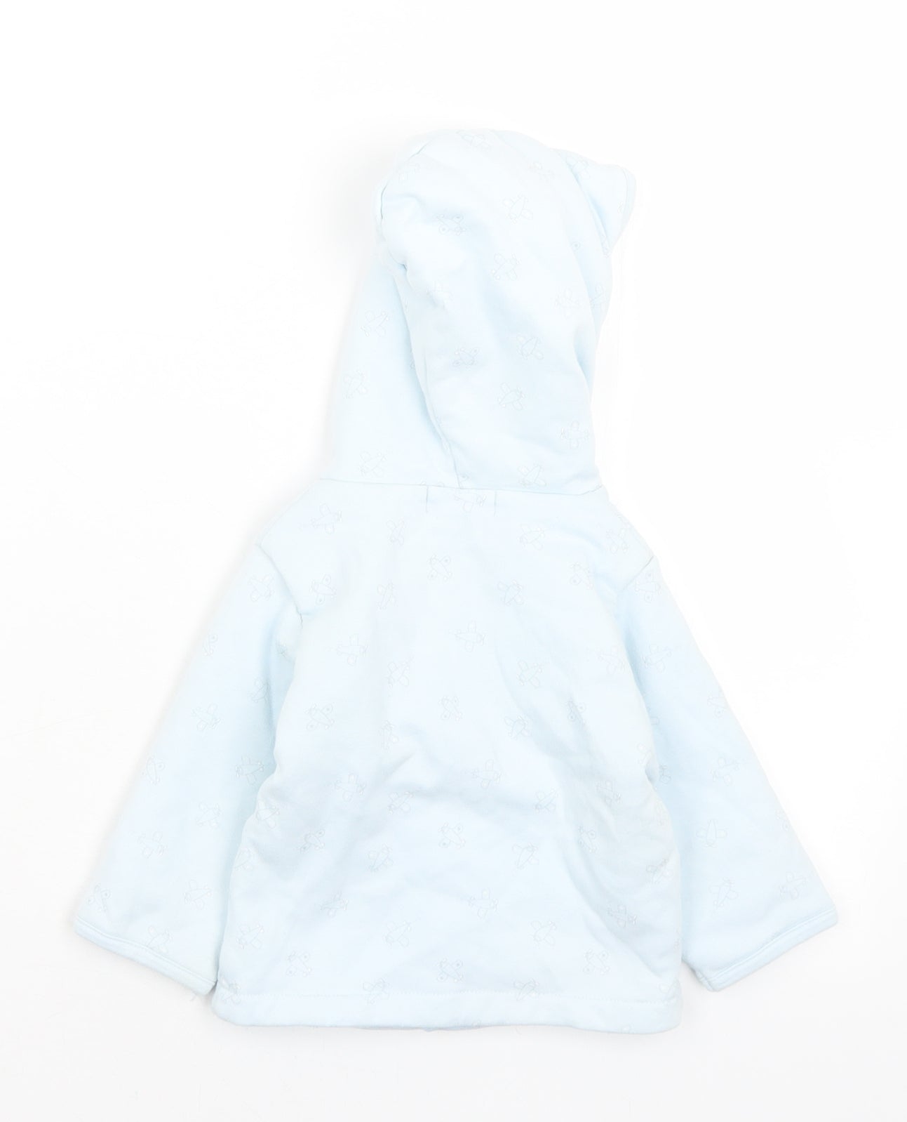 Kris x Kids  Blue Geometric Cotton Cardigan Jumper Size 6-9 Months  Snap - Planes