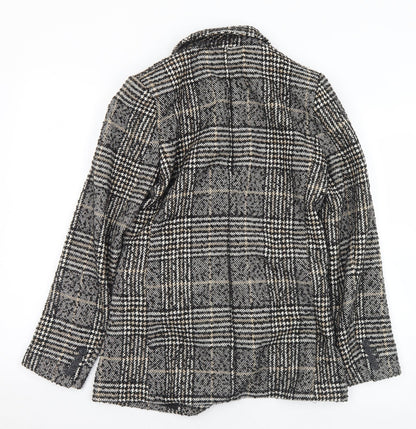 Womens UK Size 6 H&M Black Pea Coat