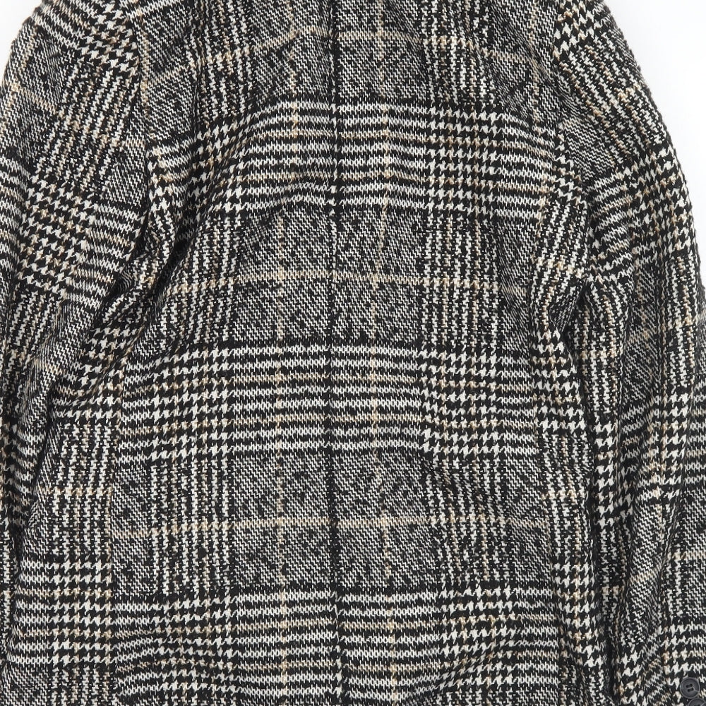 Womens UK Size 6 H&M Black Pea Coat