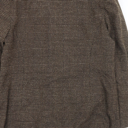 Etam Womens Brown Plaid  Jacket  Size 16  Button