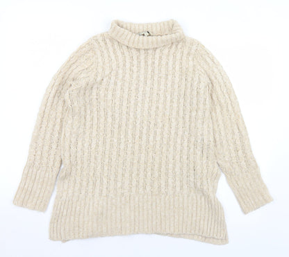 Womens UK Size 10 M&Co Beige Pullover Jumper