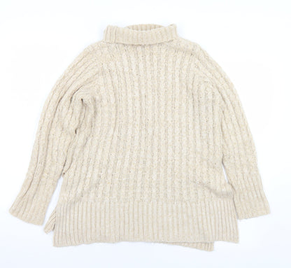 Womens UK Size 10 M&Co Beige Pullover Jumper