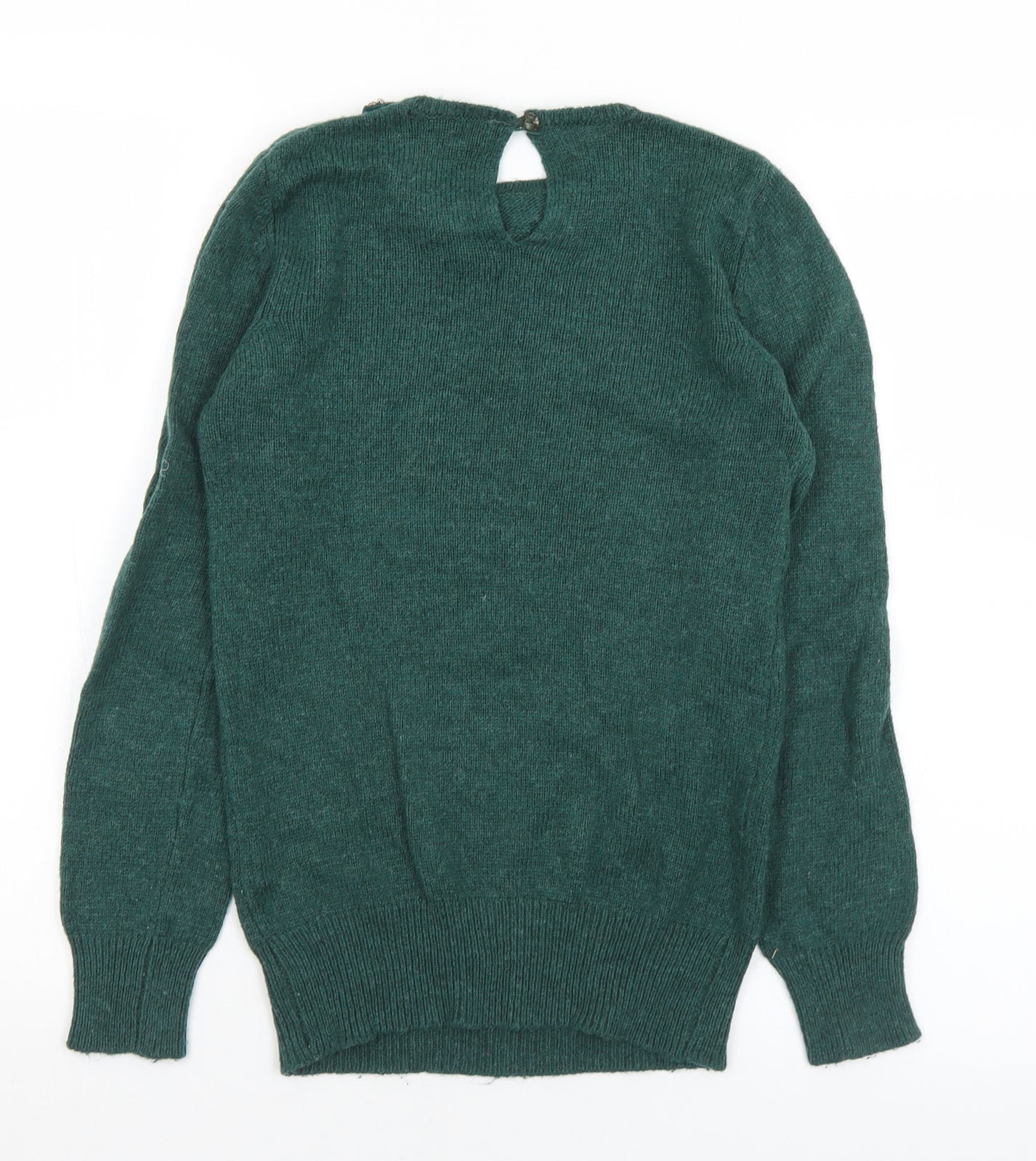 Primark Womens Green Round Neck  Nylon Pullover Jumper Size 6