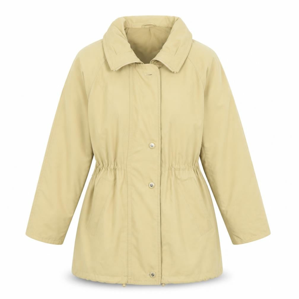 Danni Mac Womens Yellow   Overcoat Coat Size M  Button - M/L