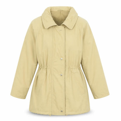 Danni Mac Womens Yellow   Overcoat Coat Size M  Button - M/L