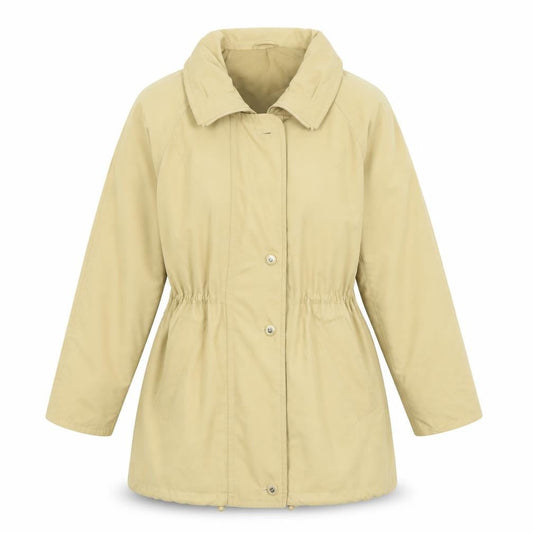 Danni Mac Womens Yellow   Overcoat Coat Size M  Button - M/L