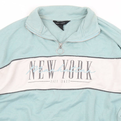 New Look Womens Green  Polyester Pullover Sweatshirt Size 6   - New York