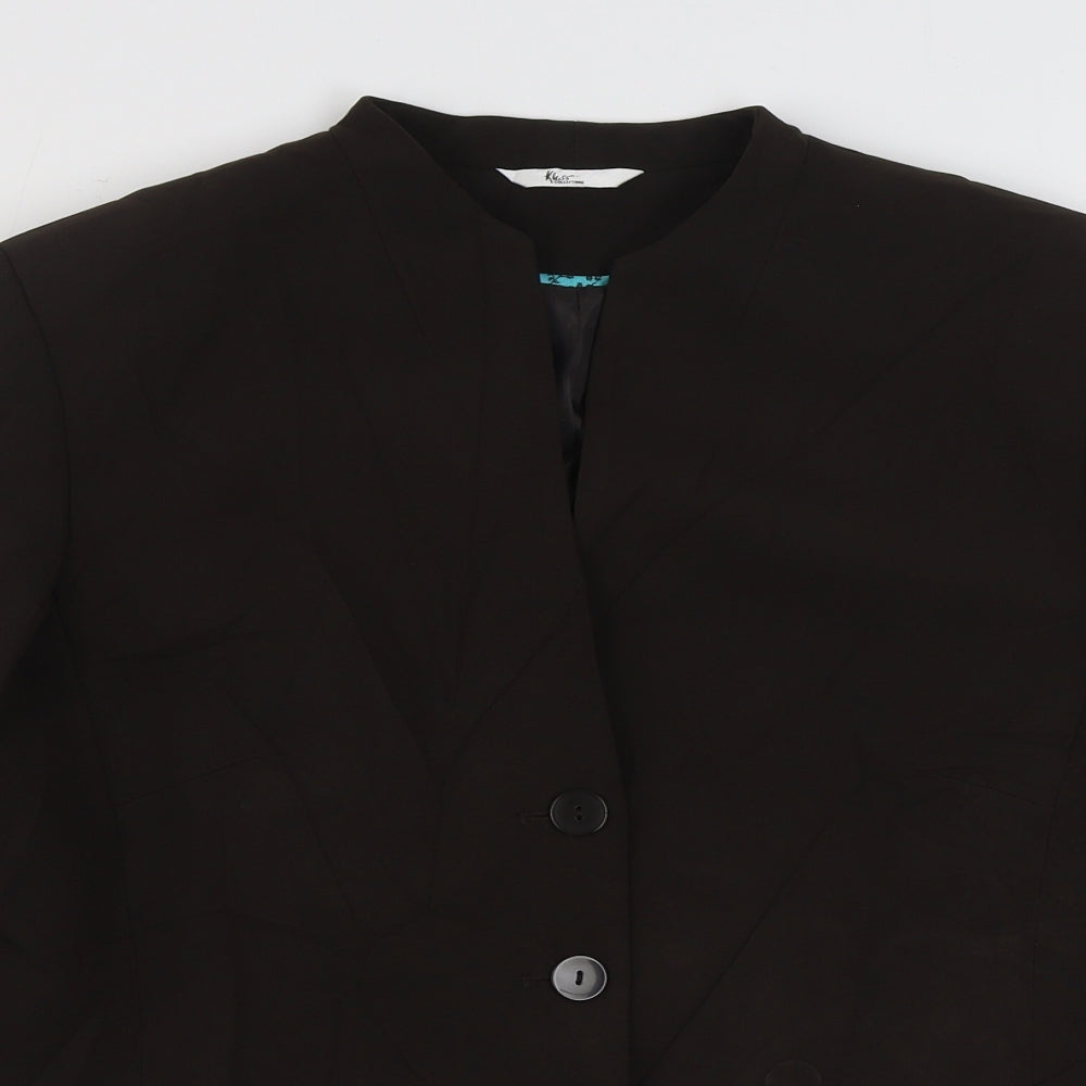 Klass Womens Brown   Jacket Blazer Size 16  Button
