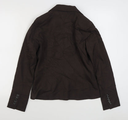 Yen Womens Brown   Jacket Blazer Size 10  Button