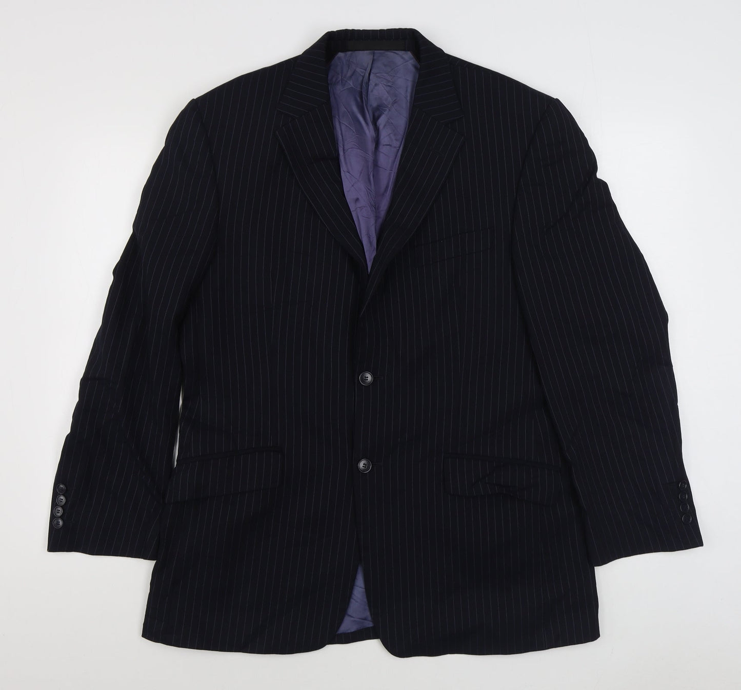 Mens UK Size 40 Marks and Spencer Regular Blue Suit Jacket