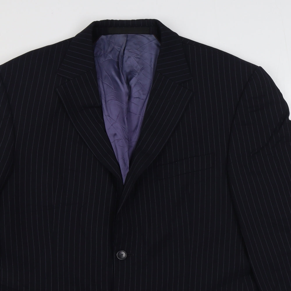 Mens UK Size 40 Marks and Spencer Regular Blue Suit Jacket