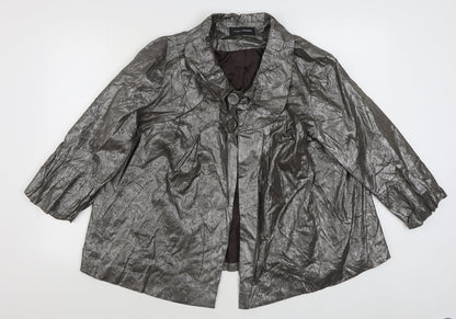 Rogers + Rogers Womens Silver   Jacket  Size 20  Button