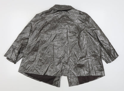 Rogers + Rogers Womens Silver   Jacket  Size 20  Button