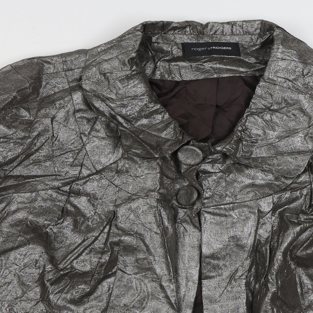 Rogers + Rogers Womens Silver   Jacket  Size 20  Button