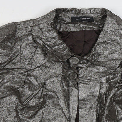 Rogers + Rogers Womens Silver   Jacket  Size 20  Button