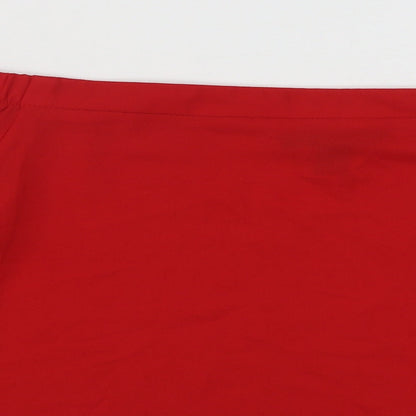 Womens UK Size 10 New Look Red Basic Blouse