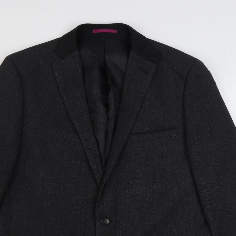 Mens UK Size 40 Fellini Regular Grey Suit Jacket
