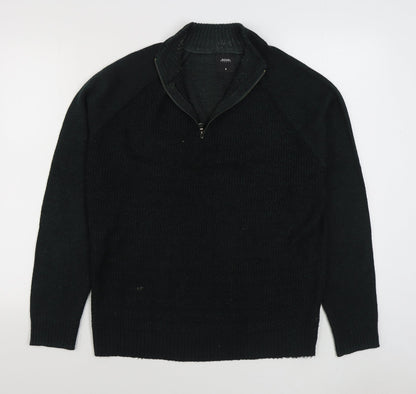 Burton Mens Green V-Neck  Acrylic Pullover Jumper Size M