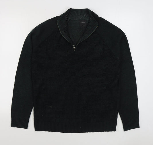 Burton Mens Green V-Neck  Acrylic Pullover Jumper Size M