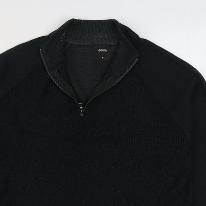 Burton Mens Green V-Neck  Acrylic Pullover Jumper Size M