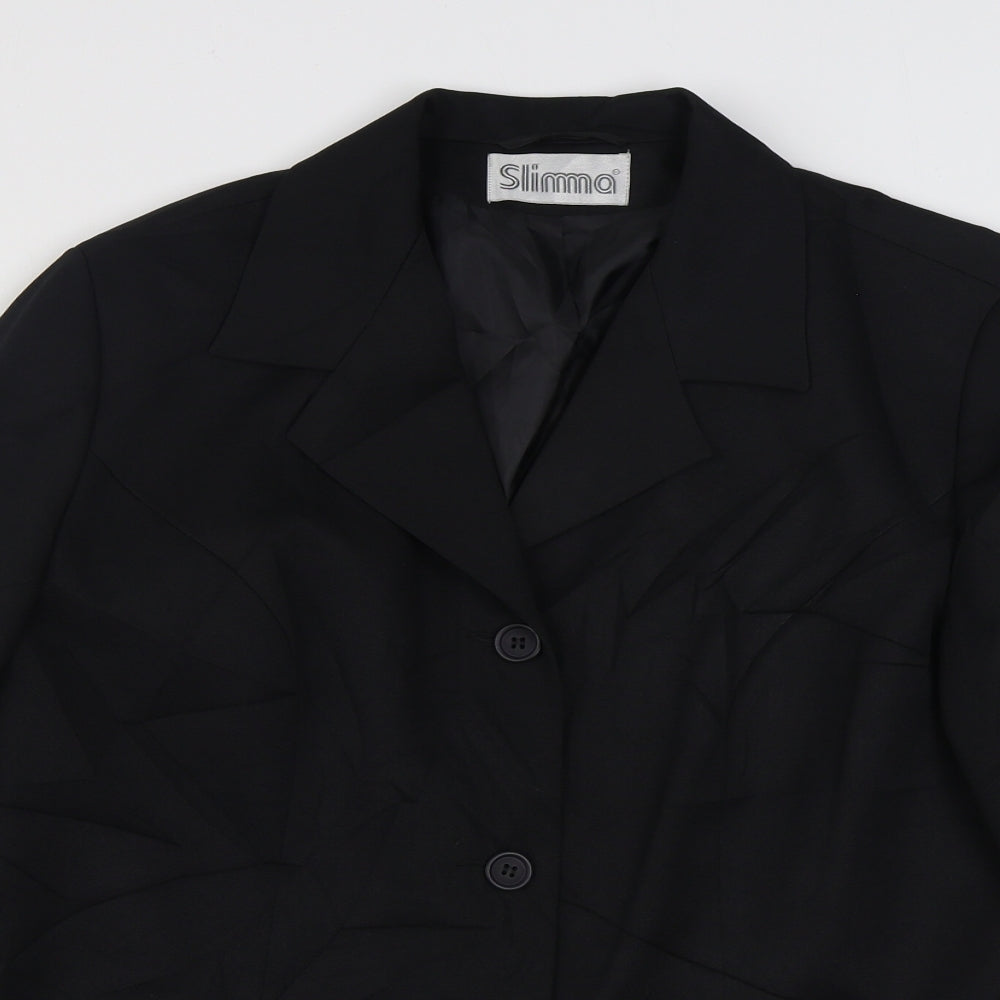 Womens UK Size 16 Slimma Black Jacket