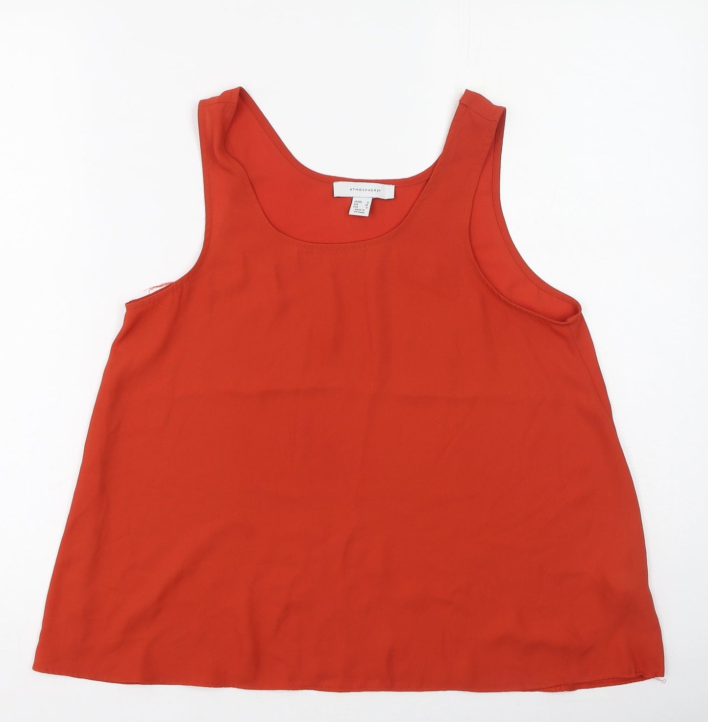 Primark  Womens Orange  Polyester Camisole Blouse Size 8 Round Neck