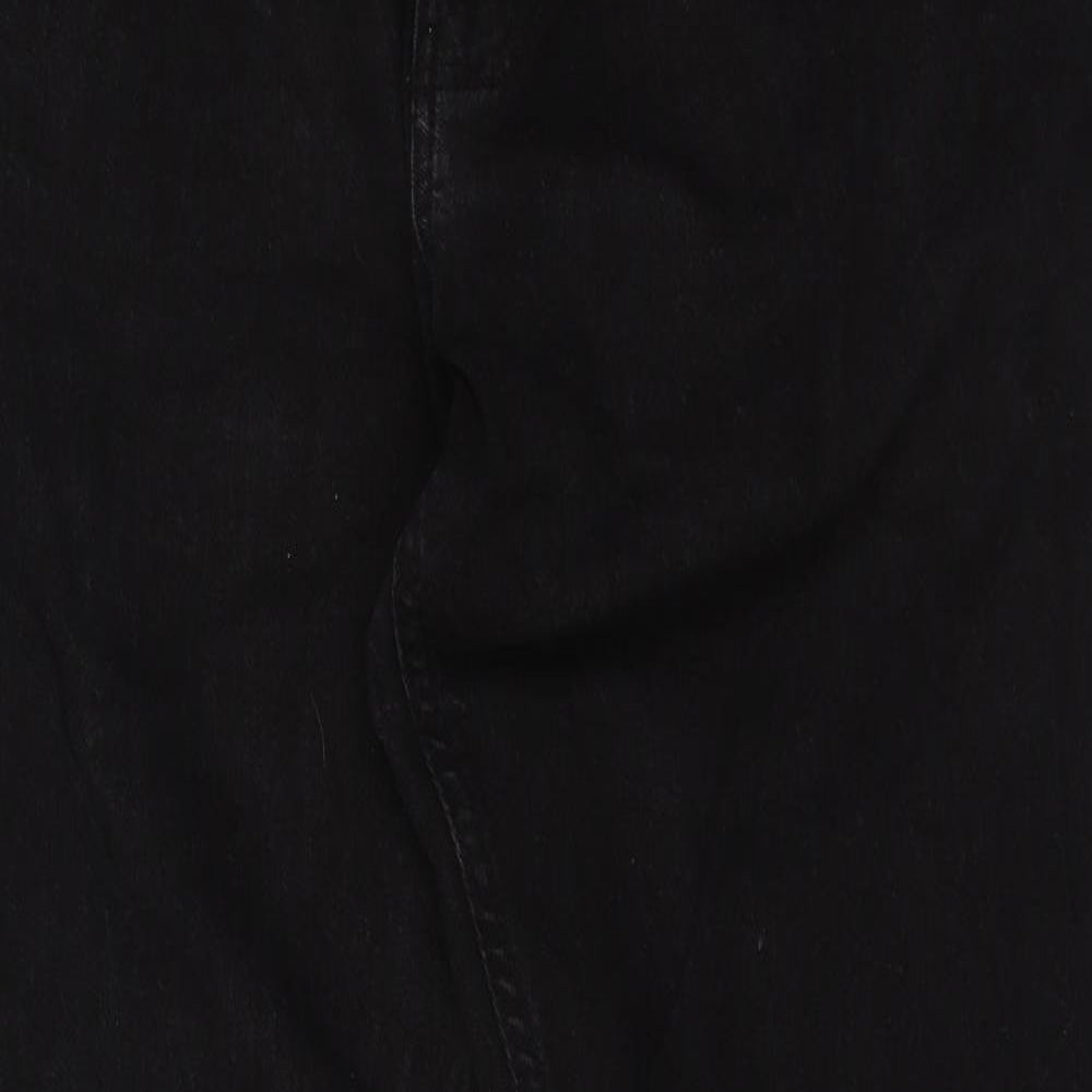 Dunnes Stores Womens Black  Cotton Straight Jeans Size 36 L25 in Regular